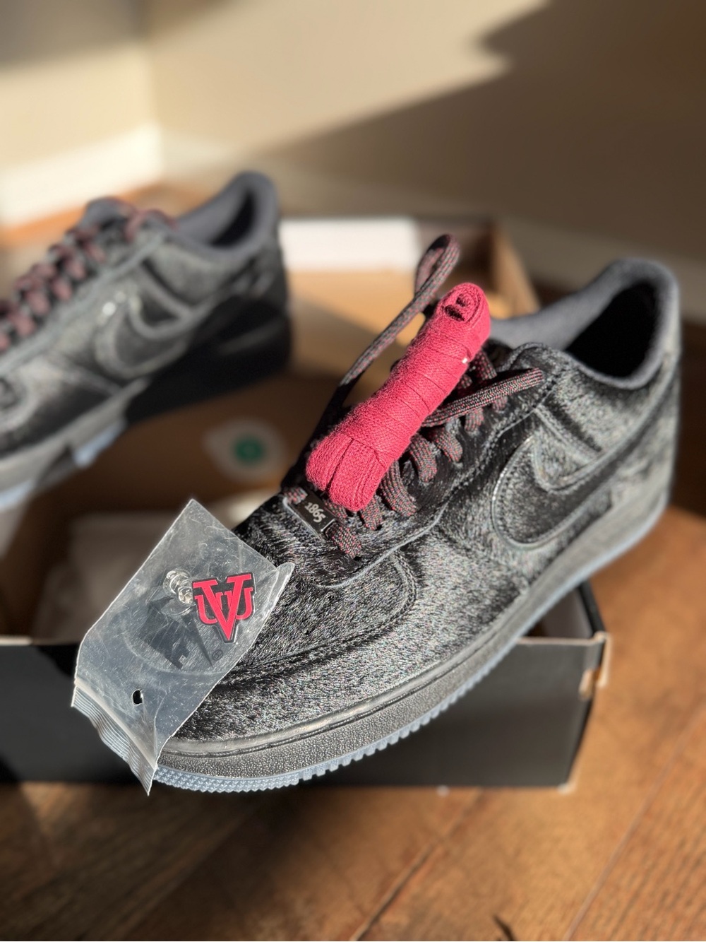 Nike Air Force 1 Low — Yardrunner x Virginia Union Black & Burgundy (11.5)